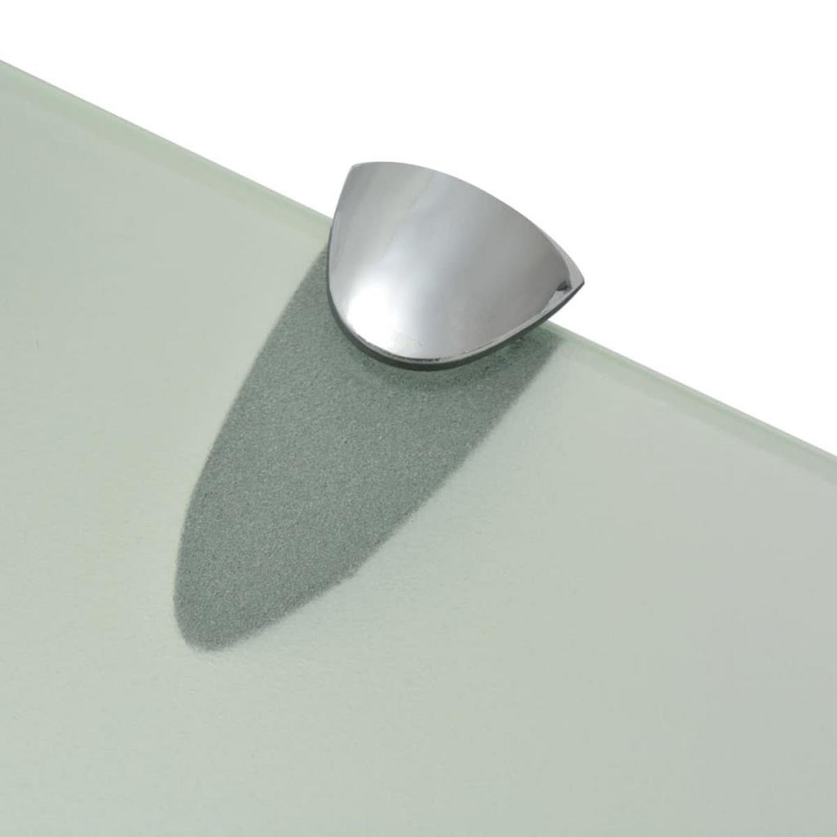 WANDBOARD mit Zink-Legierung Halterungen 60/10 cm 8 mm aus Glas Weiß - Weiß, Glas (60/0.8/10cm) - vidaXL