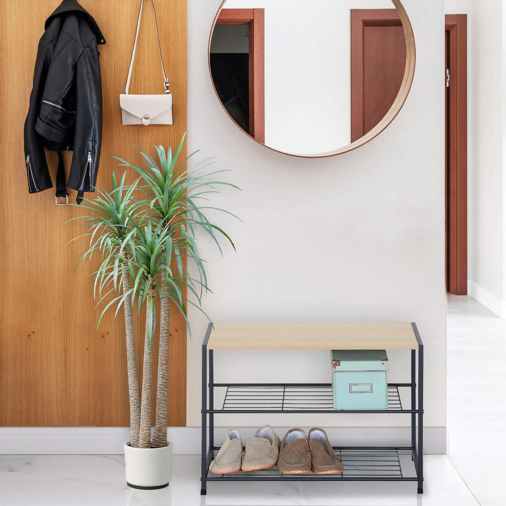 Thumbnail - Mobili Rebecca Schuhregal, Beige, Holzwerkstoff, Rechteckig, 30x43x63 cm, Garderobe, Schuhaufbewahrung, Schuhregale