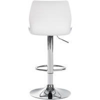 BARHOCKER Gilian Kunststoff weiß - Chromfarben/Weiß, Kunststoff/Metall (39/102/42cm) - TPFLiving