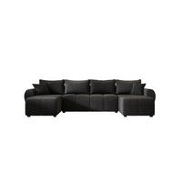 WOHNLANDSCHAFT MOLISA U Itaka 27 mit Schlaffunktion - Dunkelgrau, Textil (303/82/208cm) - Bedante