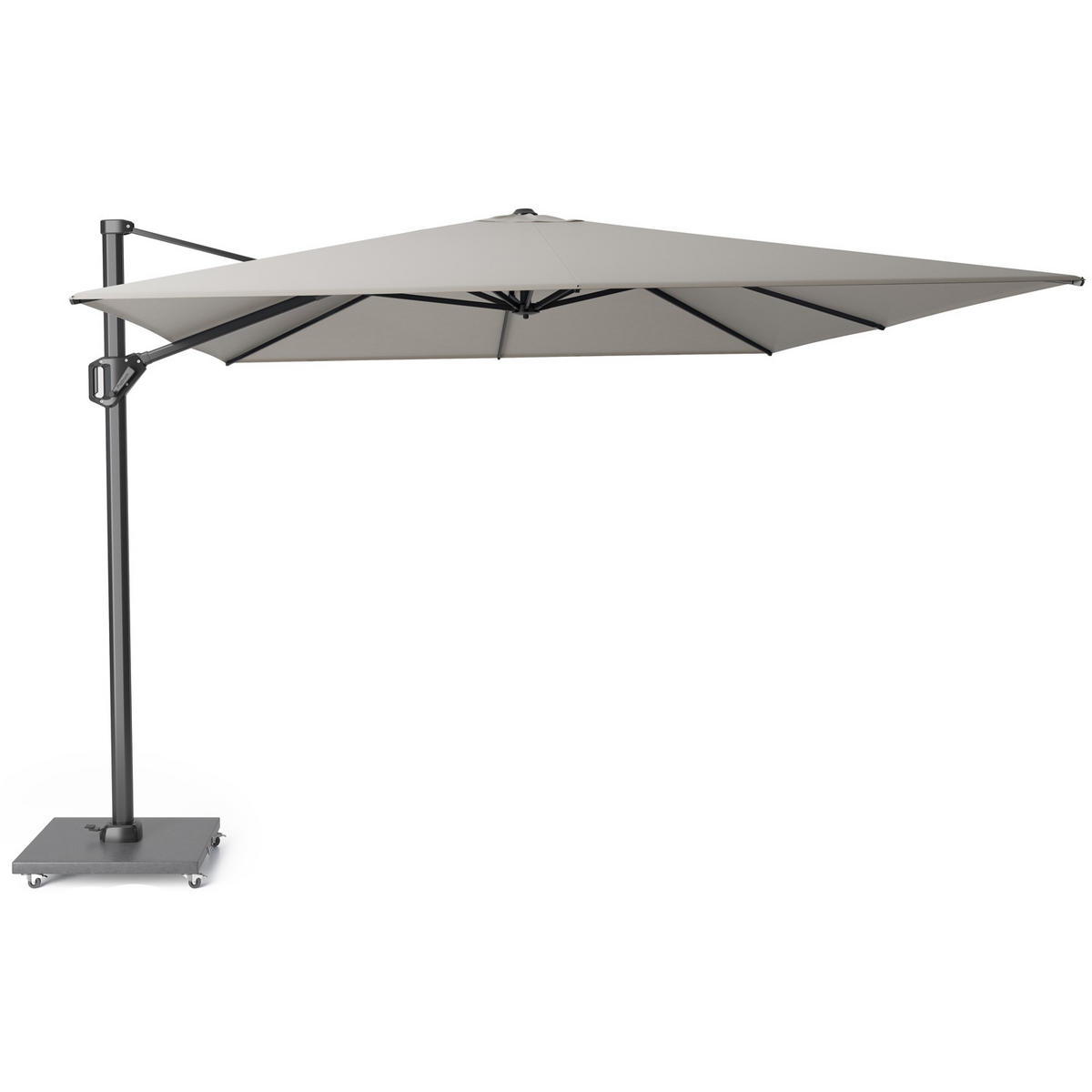 AMPELSCHIRM rechteckig 4 x 3 m Challenger T¹ Premium 360° kippbar anthrazit/anthrazit - Anthrazit, Metall (300/400cm) - Platinum