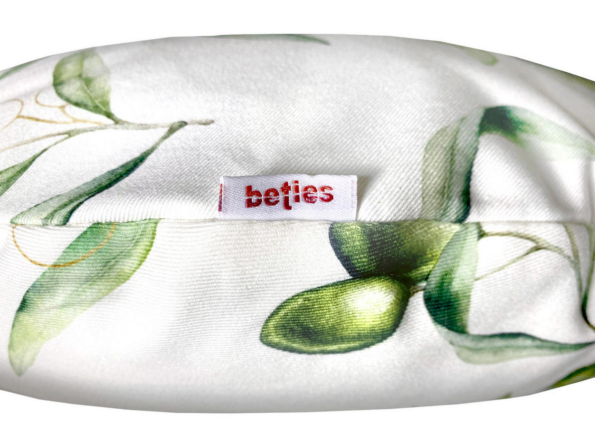 KISSENHÜLLE Rund Italy Collection Oliven 60 cm Ø - Ecru/Multicolor, Textil (60/60cm) - beties Heimtextil