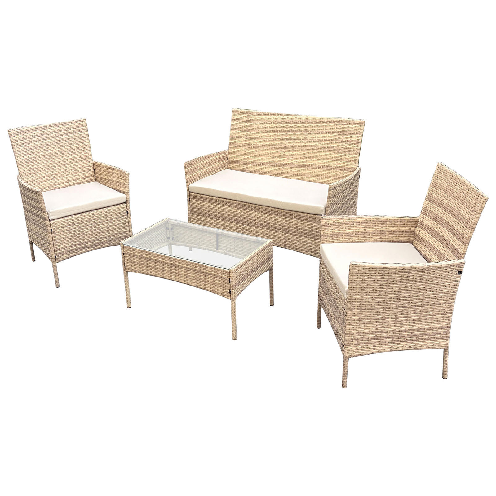 SITZGRUPPE Brooklyn Beige - Beige, Metall - SVITA