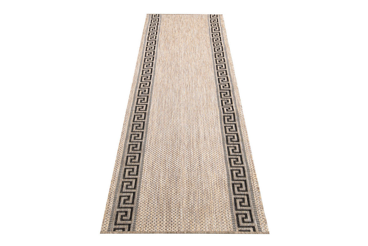 LÄUFER MELISSA Braun Modern Geometrisch 70/100 cm - Braun, Textil (70/100cm) - Tapiso