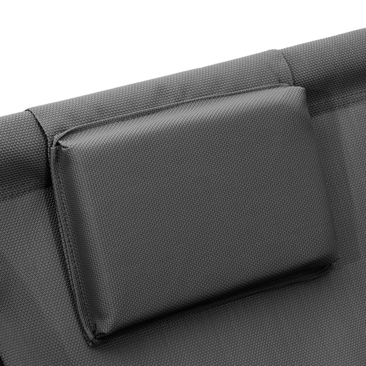 GARTEN-RELAXSESSEL Dunkelgrau 58/92/93 cm - Grau, Metall (58/93/92cm) - Mobili Rebecca