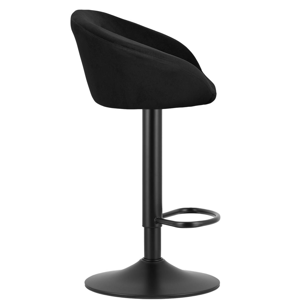 BARHOCKER 2-er Set EAST schwarzer Sitz, schwarze Basis - Schwarz, Textil (53/103/46cm) - Valora