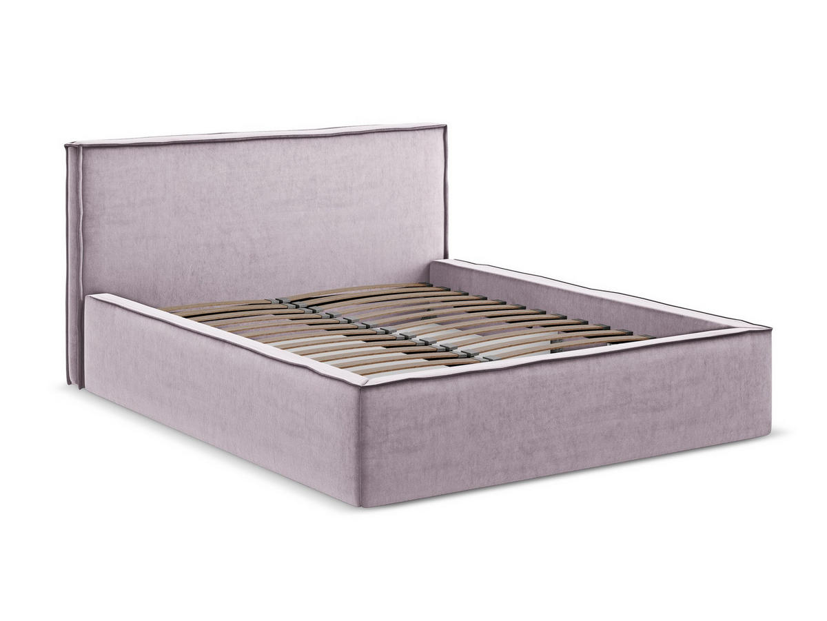 POLSTERBETT mit Bettkasten und Lattenrost 180x228 Violett - Lila/Flieder, Kunststoff/Textil (160/200cm) - Makamii