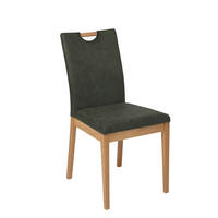 ESSZIMMERSTUHL 2er-Set Delfi 3 Wildeiche Massiv/Microfaser Khaki - Dunkelgrün, Holz (46/95/60cm) - 58aufmkessel