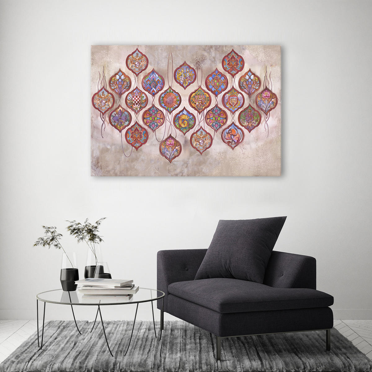 WANDBILD herbress collection - Multicolor, Textil (60/40cm) - Feeby