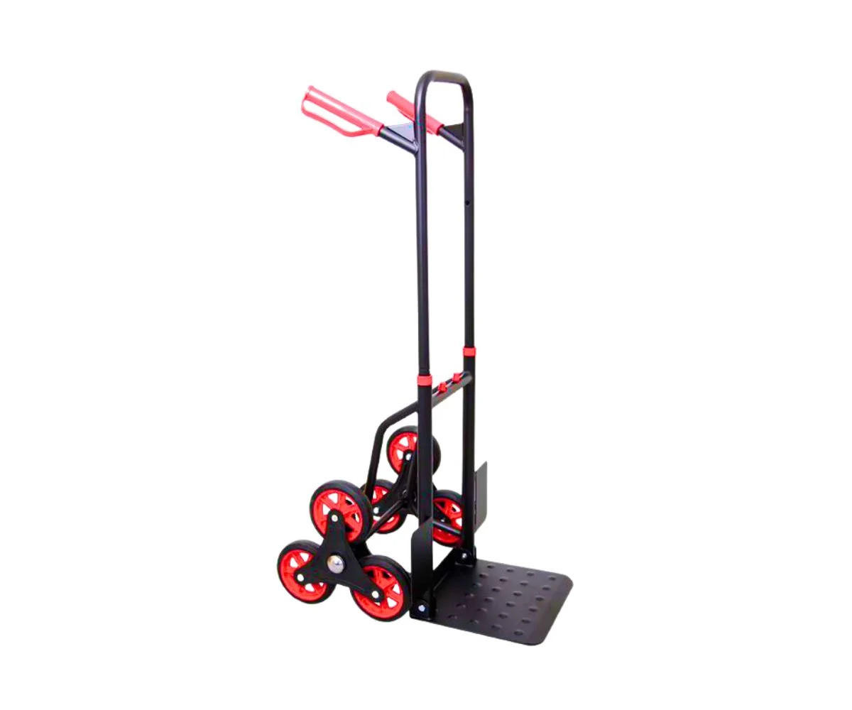TREPPENSTEIGER Sackkarre Taurus 150 110x45x61cm Traglast 150kg Griff, Klappbar, Stahl Rot-Schwarz - Schwarz, Metall (61/45/110cm) - PROREGAL