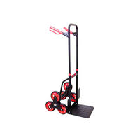 TREPPENSTEIGER Sackkarre Taurus 150 110x45x61cm Traglast 150kg Griff, Klappbar, Stahl Rot-Schwarz - Schwarz, Metall (61/45/110cm) - PROREGAL