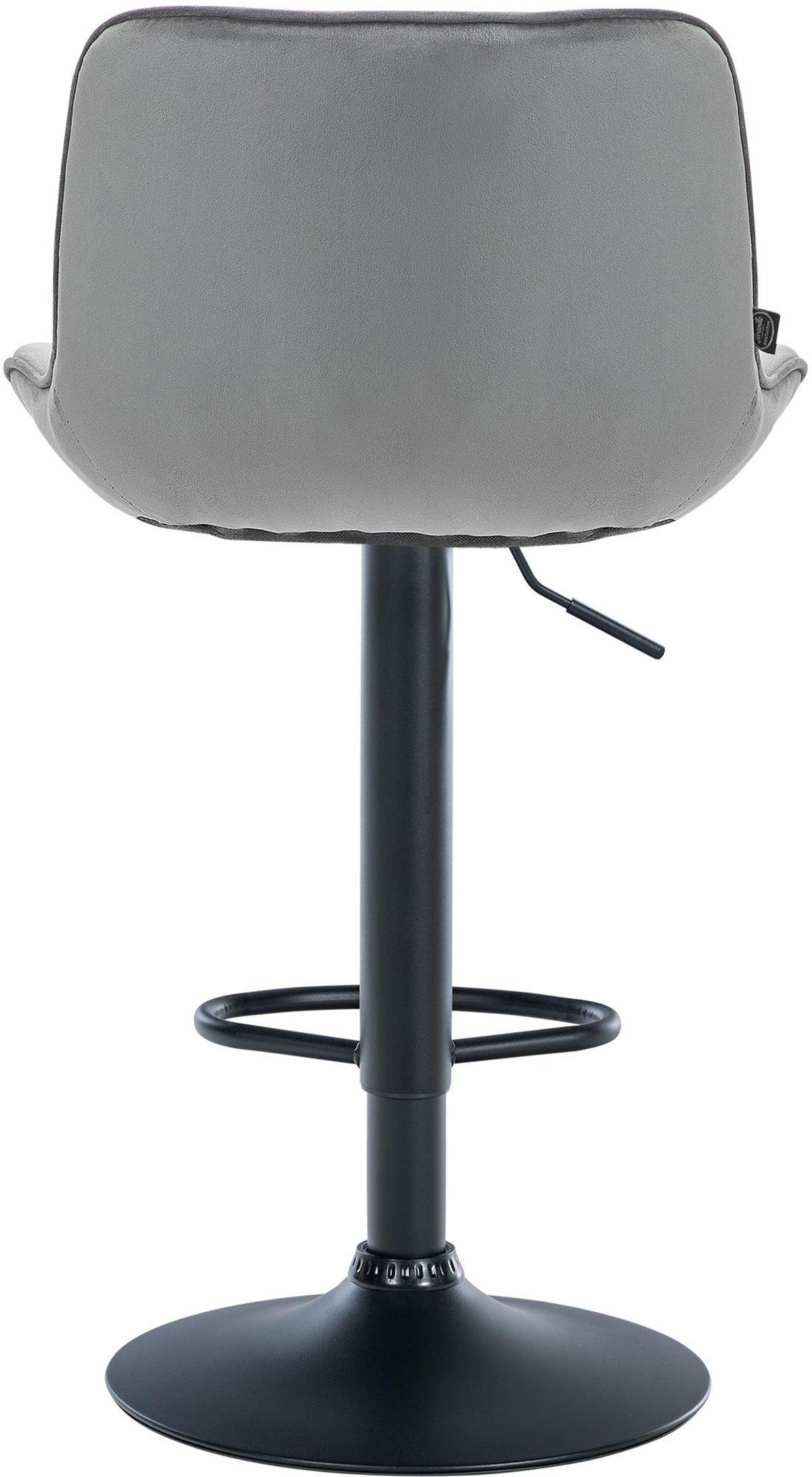 BARHOCKER 2er Set Vulcano Samt schwarz grau - Schwarz/Grau, Textil/Metall (49/106/51cm) - TPFLiving