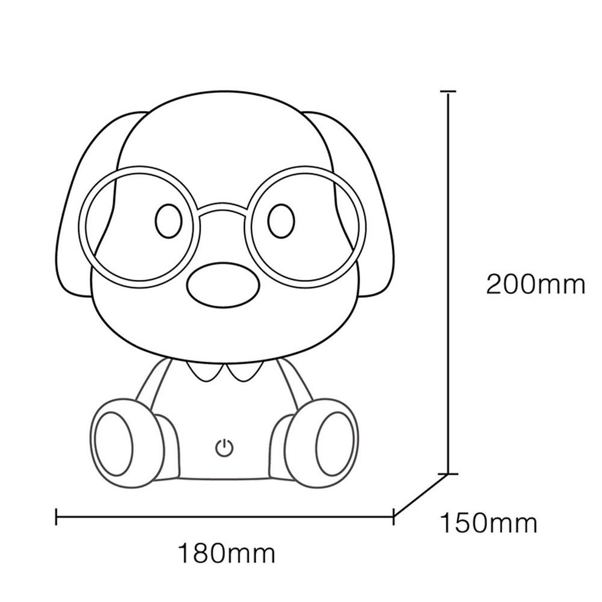 LED TISCHLEUCHTE Puppy Blau - Blau, Kunststoff (18/15/20cm) - Globo Lighting