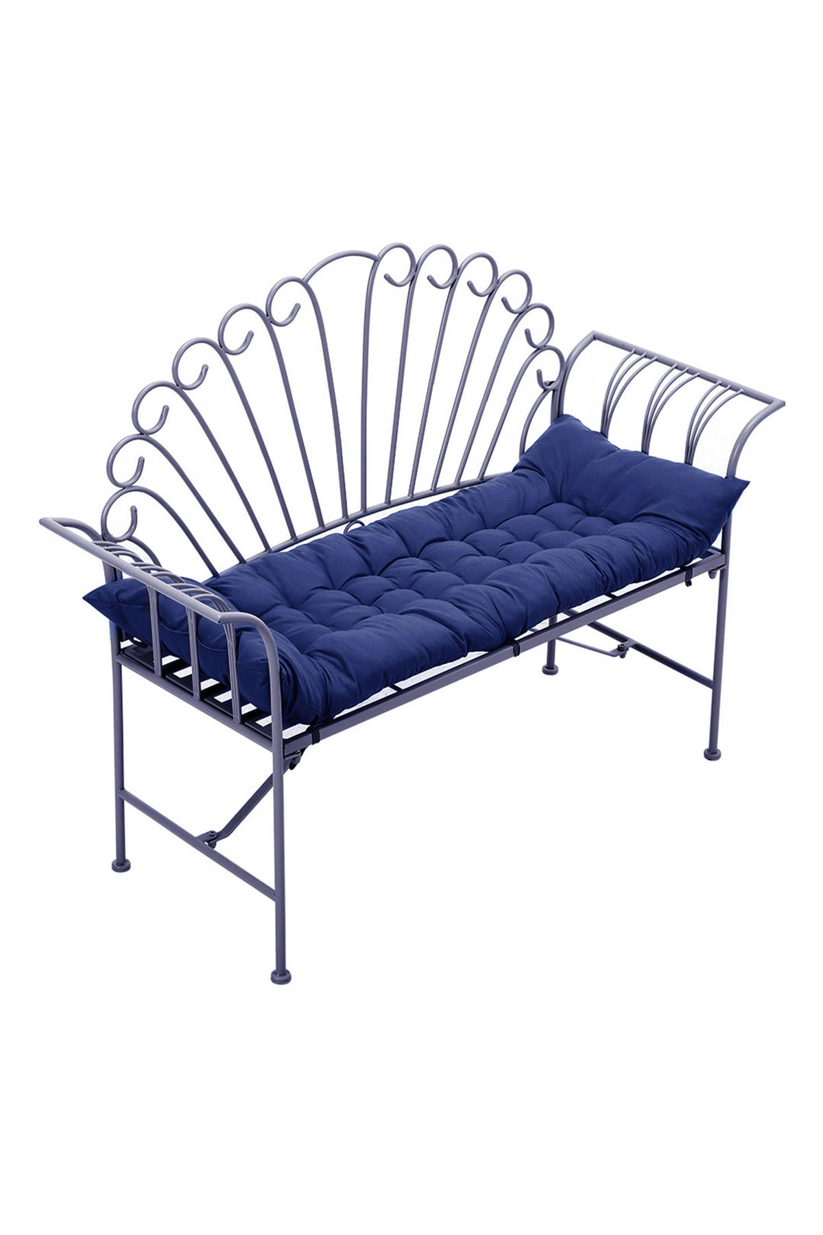 SONNENLIEGENAUFLAGE Dickes, weiches und bequemes Liegestuhlkissen für den Außenbereich 110 cm B x 40 cm - Dunkelblau, Textil (40/110cm) - Livingandhome