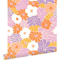 TAPETE Blumen im Matisse-Stil 50 x 900 cm - Weiß, Papier (50/0.1cm) - ESTAhome