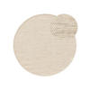 WOLLTEPPICH Rocco Cream ø 150 cm rund - Creme, Textil (150/150cm) - benuta Pure