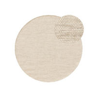 WOLLTEPPICH Rocco Cream ø 150 cm rund - Creme, Textil (150/150cm) - benuta Pure