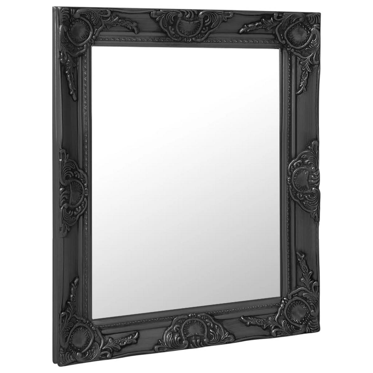 WANDSPIEGEL im Barock-Stil 50x60 cm Schwarz - Schwarz, Holz (60/50/50cm) - furnicato
