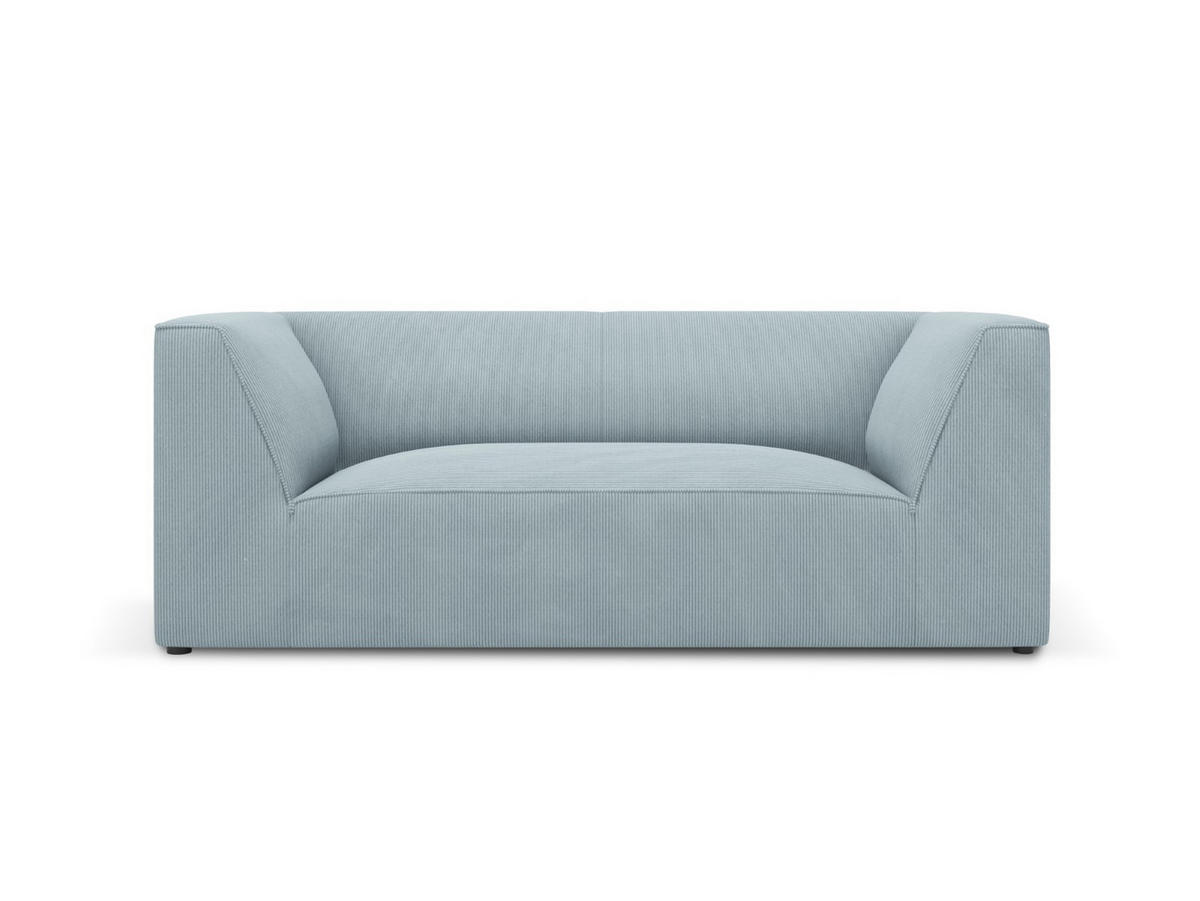 SOFA Ruby aus Cord hellblau 2 Sitzplätze - Hellblau, Textil (93/69/174cm) - Micadoni