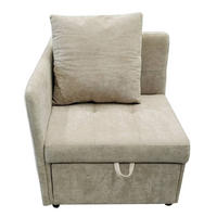 SCHLAFSOFA 177/68/65 cm Beige mit Verstellbare Rückenlehne - Beige, Textil (177/65/68cm) - Oxeza