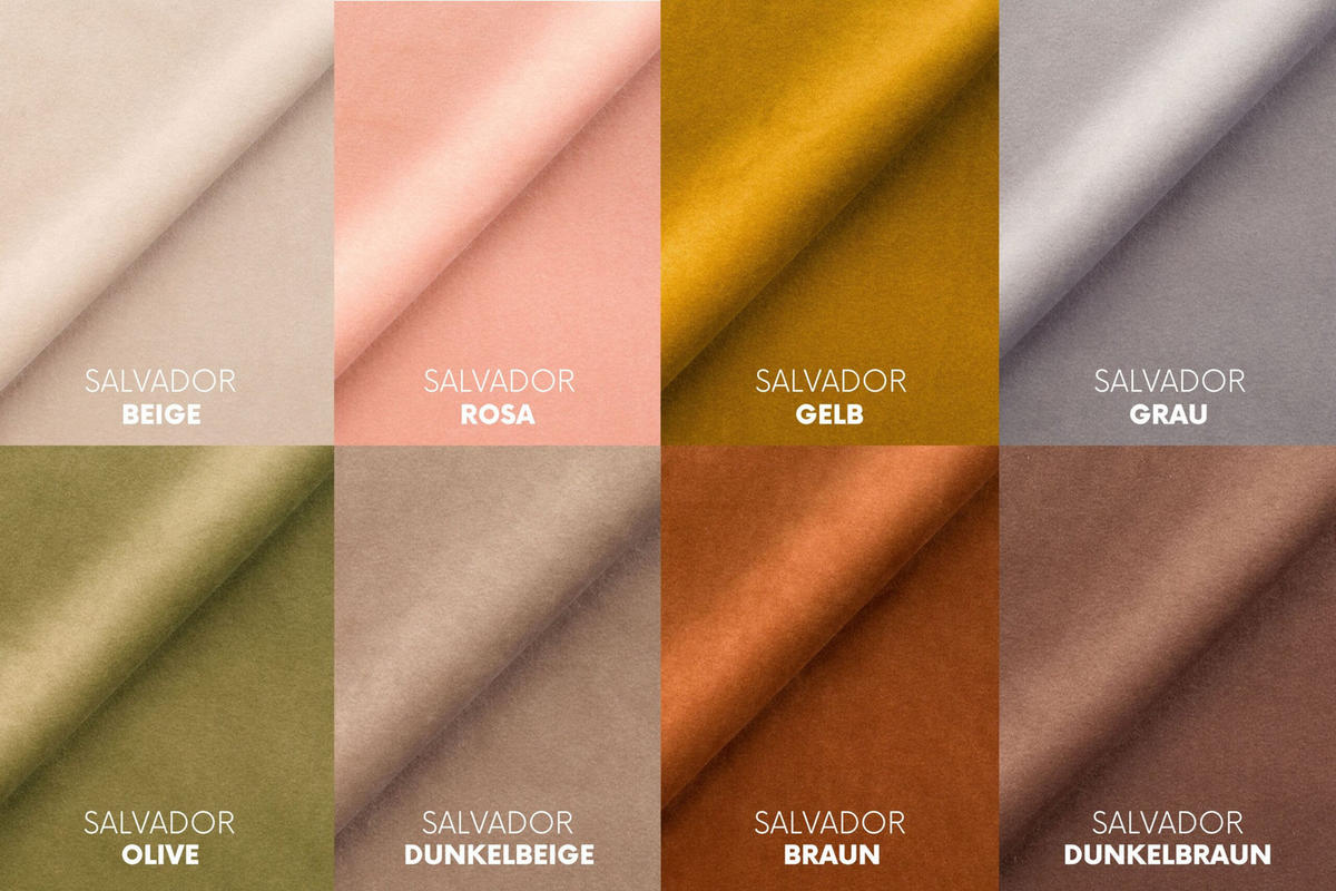 ECKSOFA L-Form Modular Mit Hocker, Veloursstoff Salvador, Olive, Links, Selia - Olivgrün, Holz (285/160cm) - Kaiser Möbel