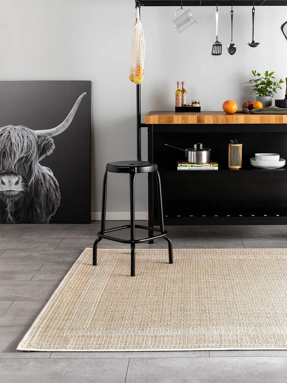 OUTDOORTEPPICH Cleo Cream/Beige 160x230 cm - Creme, Textil (160/230cm) - benuta Nest