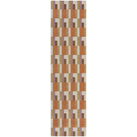 TEPPICH COQUET, geometrisch, Orange-Natur, 60 x 230 cm - Orange, Textil (60/230cm) - KADIMA DESIGN