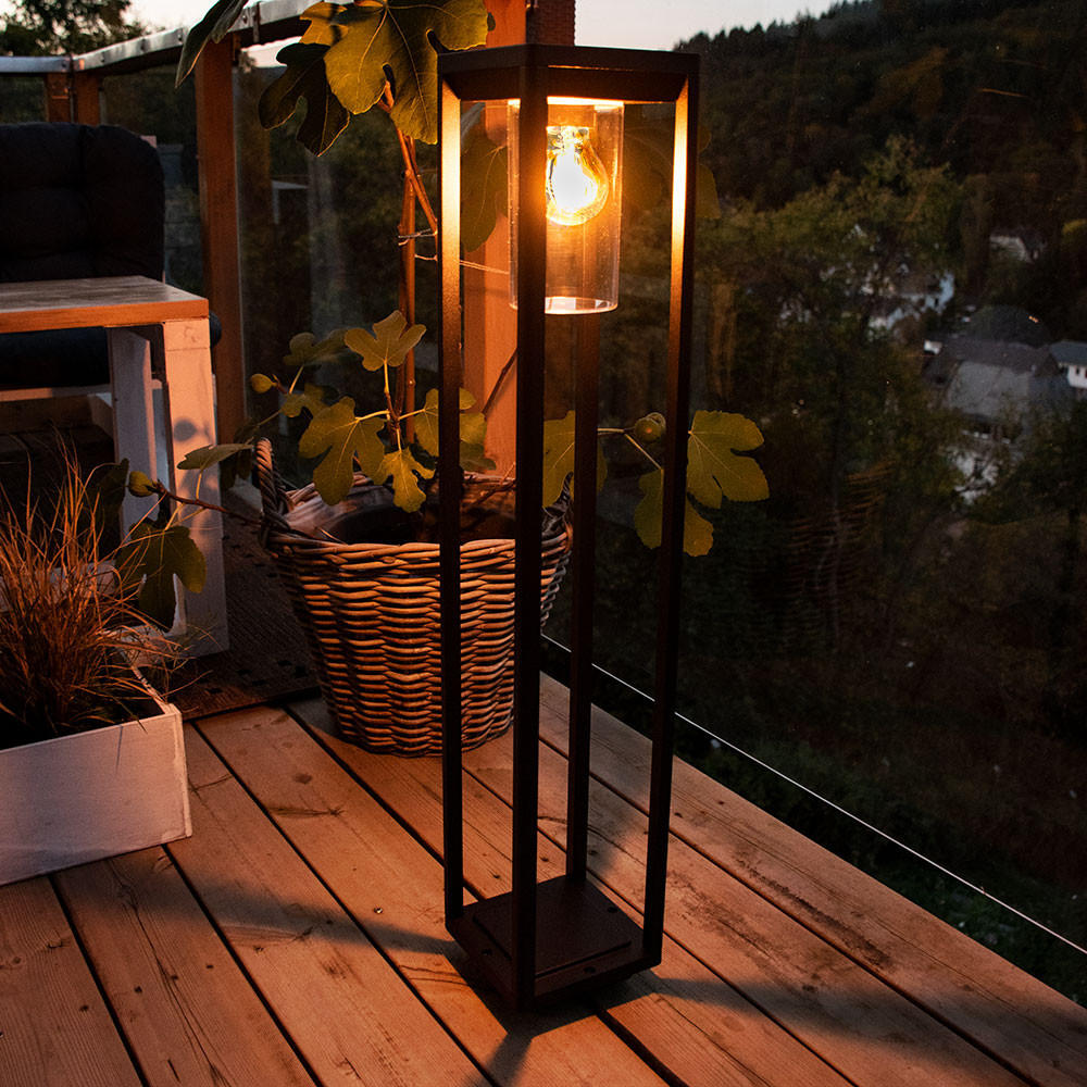 LED WEGLEUCHTE Aluminium Schwarz - Schwarz, Kunststoff (15/15/80cm) - Globo Lighting