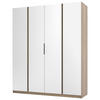 KLEIDERSCHRANK Kaja Eiche Evoke 200 cm - Eichefarben/Schwarz, Holzwerkstoff/Metall (200/239/61.9cm) - Selsey