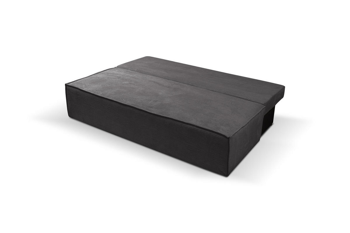 SCHLAFSOFA TIMO, Sofa mit Schlaffunktion und Bettkasten, Farbe: Dunkelgrau, Cordstoff - Dunkelgrau, Textil (200/80/93cm) - VENASI MÖBEL