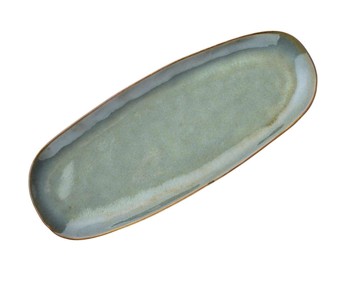SERVIERPLATTE Basic Nature Grau 35,5x14x2 cm Keramik - Grau, Keramik (14/2/35.5cm) - Mondex