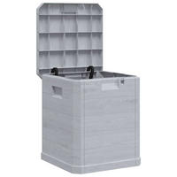 GARTEN-AUFBEWAHRUNGSBOX 90 L Hellgrau - Hellgrau, Kunststoff (42.5/50/44cm) - vidaXL