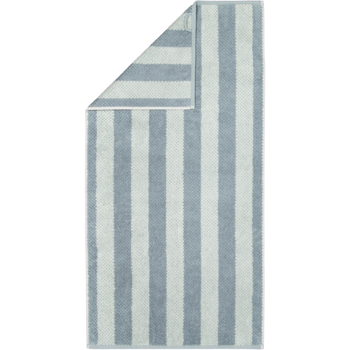 HANDTUCH PURE STRIPES 6502 MYSTIC GREEN - 44 - Grün, Textil (50/100cm) - Cawoe