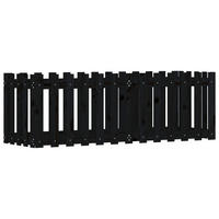 HOCHBEET Latten-Design Schwarz 150x50x50 cm Massivholz Kiefer - Schwarz, Holz (150/50/50cm) - furnicato