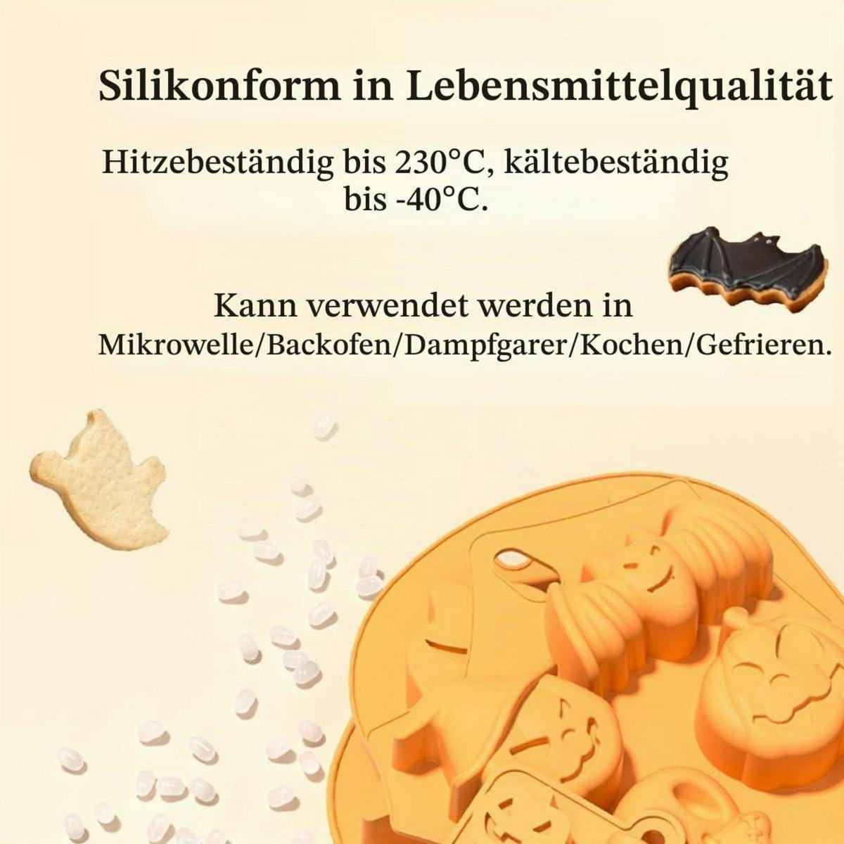 BACKFORM Set Halloween 3-teilig - Orange, Kunststoff