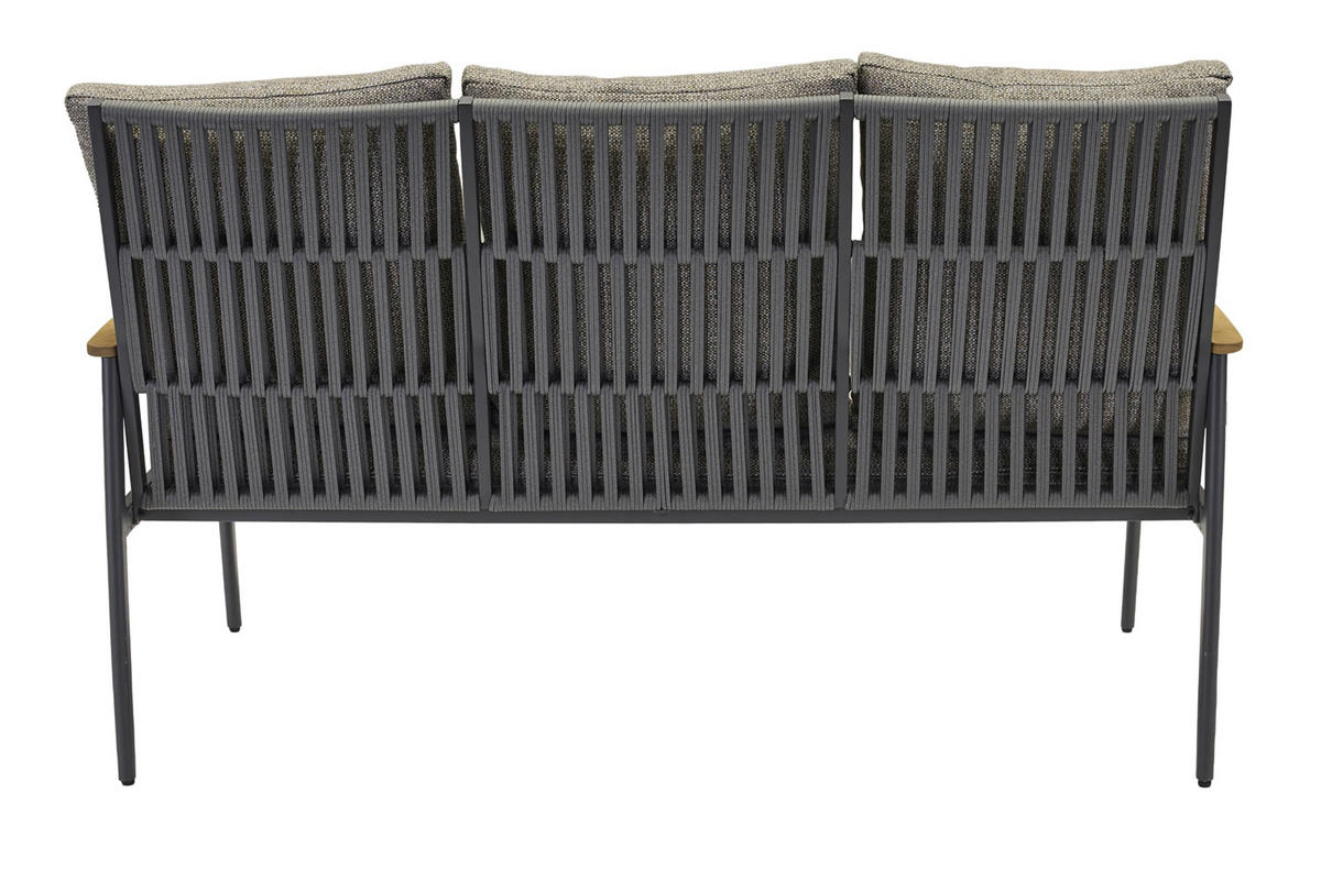LOUNGESOFA Phoenix 196x70x90 cm, Metall, Anthrazit - Anthrazit/Grau, Metall (196/90/70cm) - dasmöbelwerk
