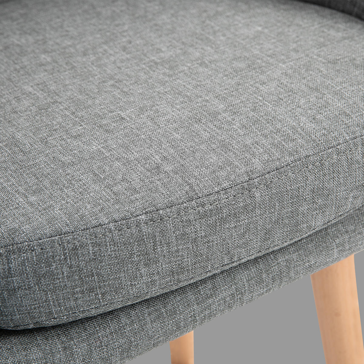 BARHOCKER, Buchenholzbeine, Metall, Grau - Grau, Holz (48/100/55cm) - HOMCOM