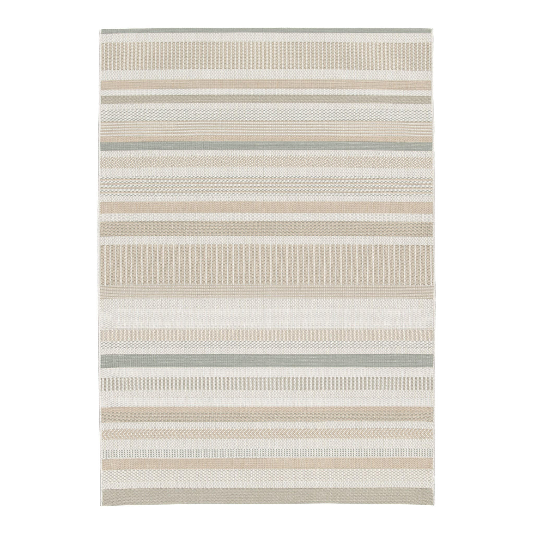 TEPPICH für Innen- und Außenbereich gestreift grün - Grün, Textil (160/230cm) - AFK Living
