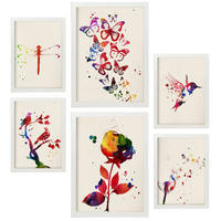 POSTER Set Mit 6 Natur Größe A3 & A4 Weißer Rahmen - Weiß, Papier (29.7/1cm) - Nacnic