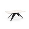 ESSTISCH Vento Bianco Marmor / Schwarz 160/260 / 90 / 76cm - Anthrazit/Schwarz, Holz/Holzwerkstoff (160/90/76cm) - Feldmann-Wohnen