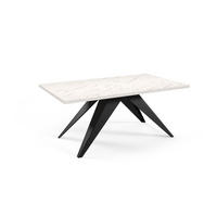 ESSTISCH Vento Bianco Marmor / Schwarz 140/240 / 80 / 76cm - Anthrazit/Schwarz, Holz/Holzwerkstoff (140/80/76cm) - Feldmann-Wohnen