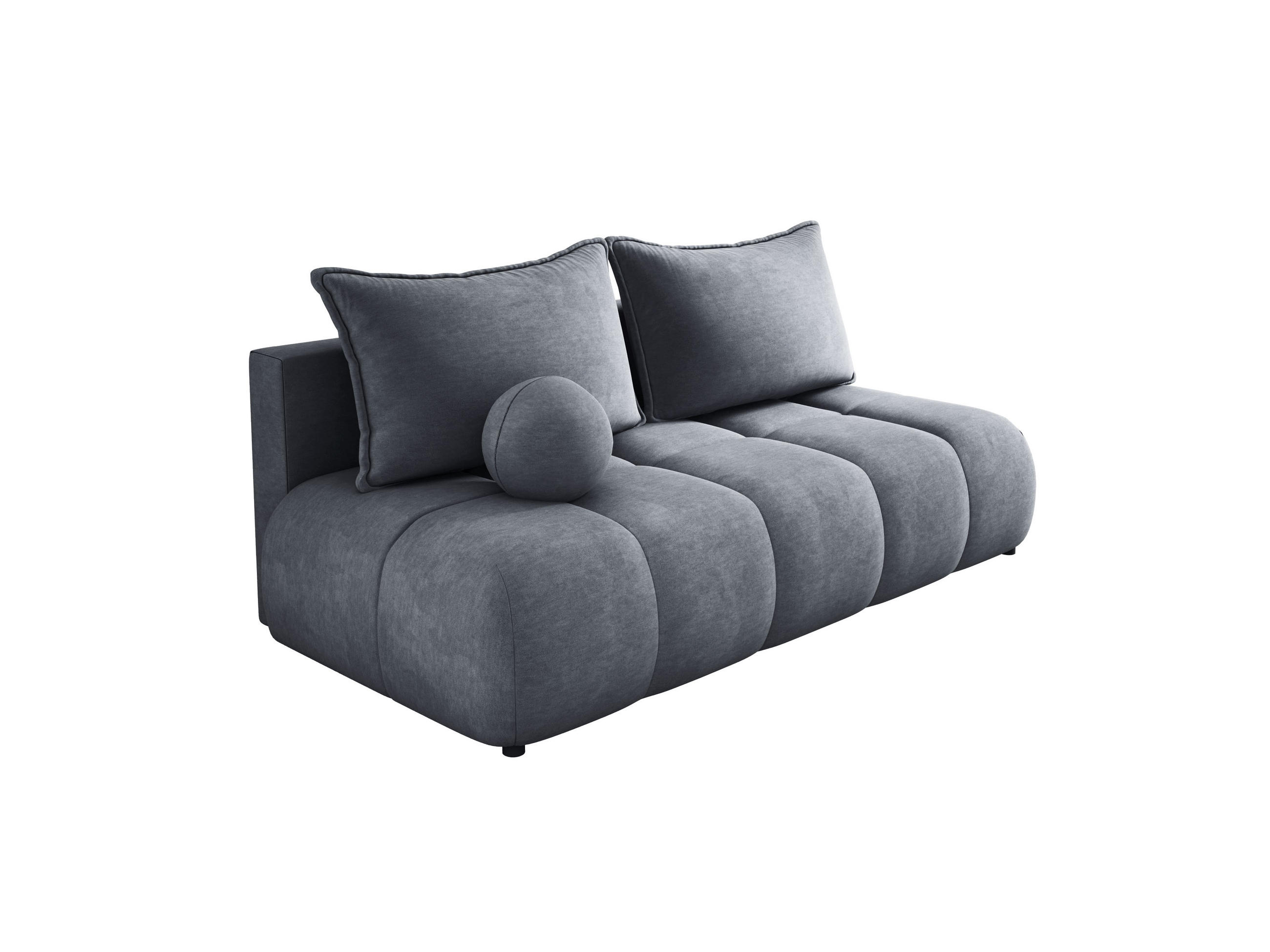 SOFA COCO MINI SCHLAFSOFA mit Bettfunktion, CLOUD Stoffbezug, 2-Sitzer, freistehend, Größe: 205x105x97 cm, Dunkelgrau - Schieferfarben, Holz/Textil (205/97/105cm) - DomoHome