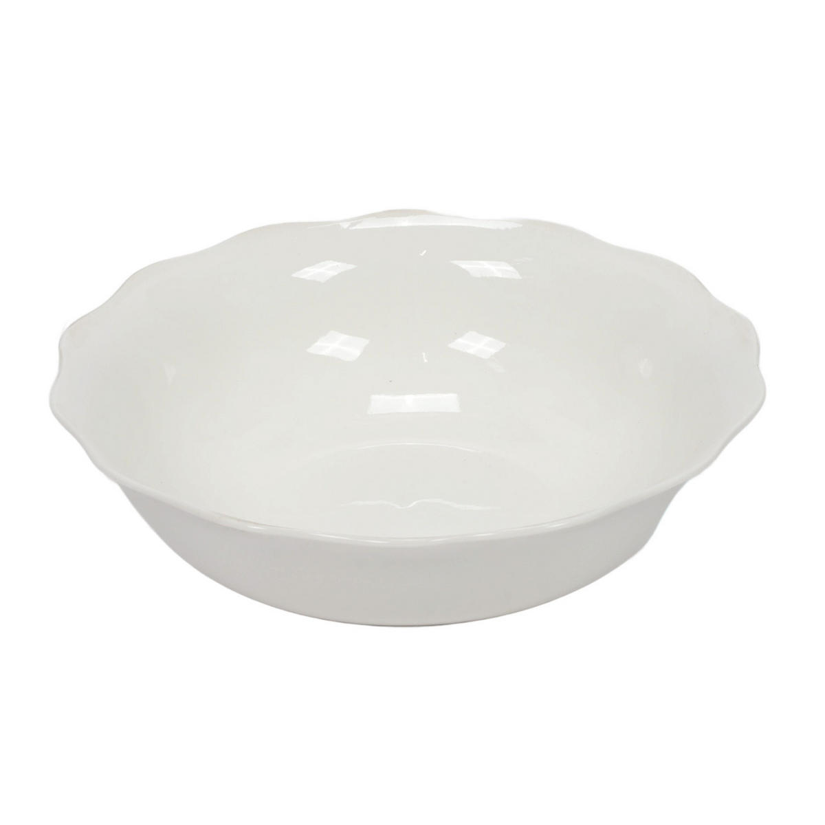 SALATSCHÜSSEL Alma Weiß 22,7/22,7/6,5 cm - Weiß, Keramik (22.7cm) - Secret de Gourmet