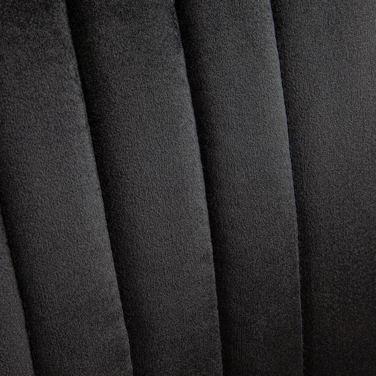 STUHL MODENA Samtbezug Metallbeine 4er Set Schwarz - Schwarz, Textil/Metall (42/96/43cm) - Albatros
