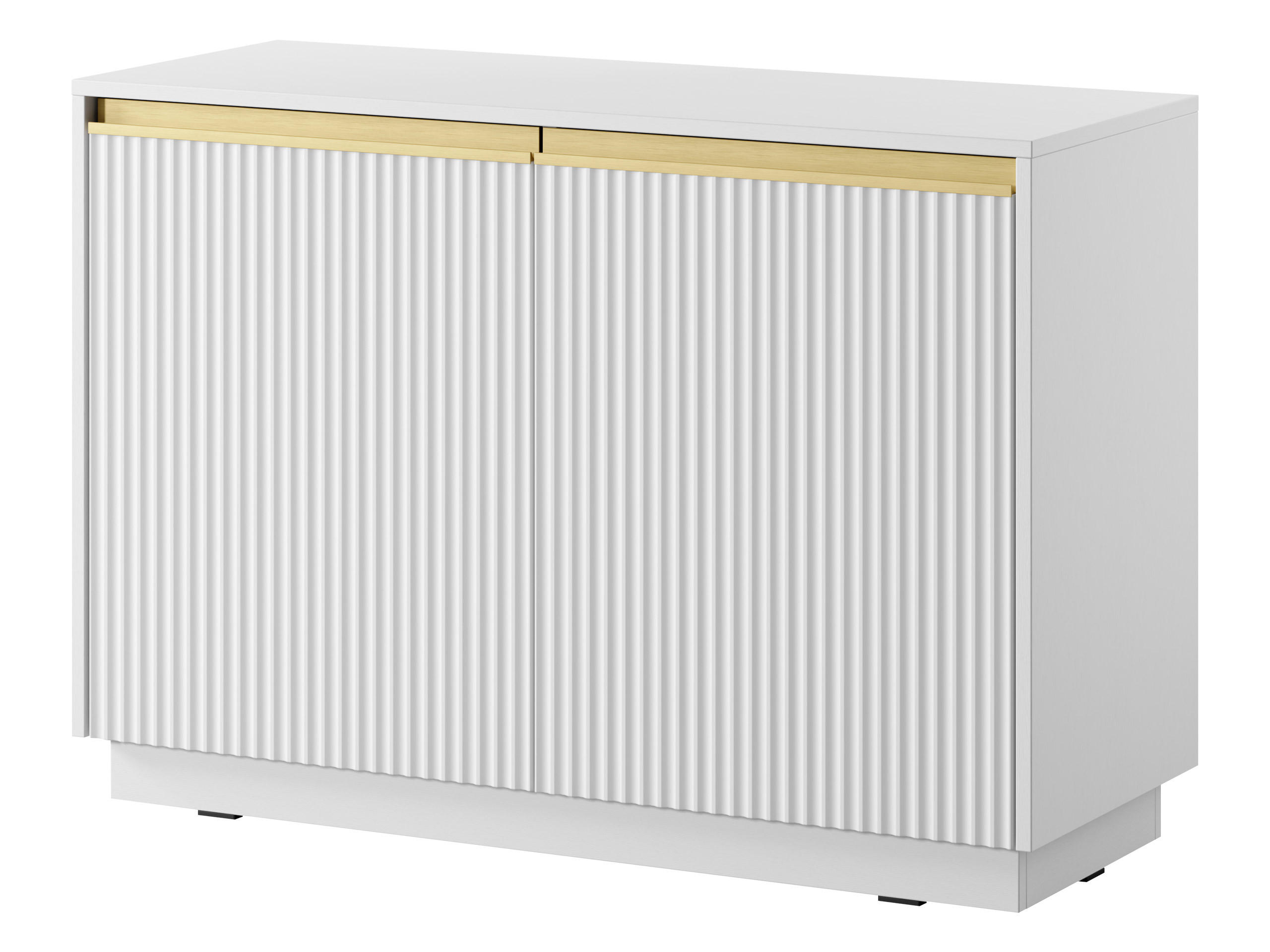 KOMMODE Royal K104 - Goldfarben/Weiß, Holzwerkstoff/Metall (104/72/39cm) - MIRJAN24