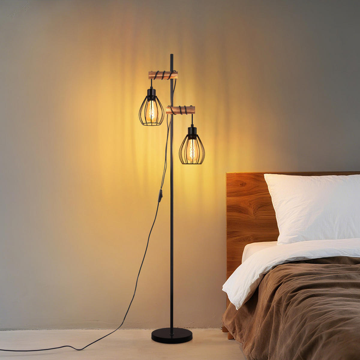 STEHLAMPE Ennis II 152/23cm - Schwarz, Metall (152/23/23cm) - Nettlife