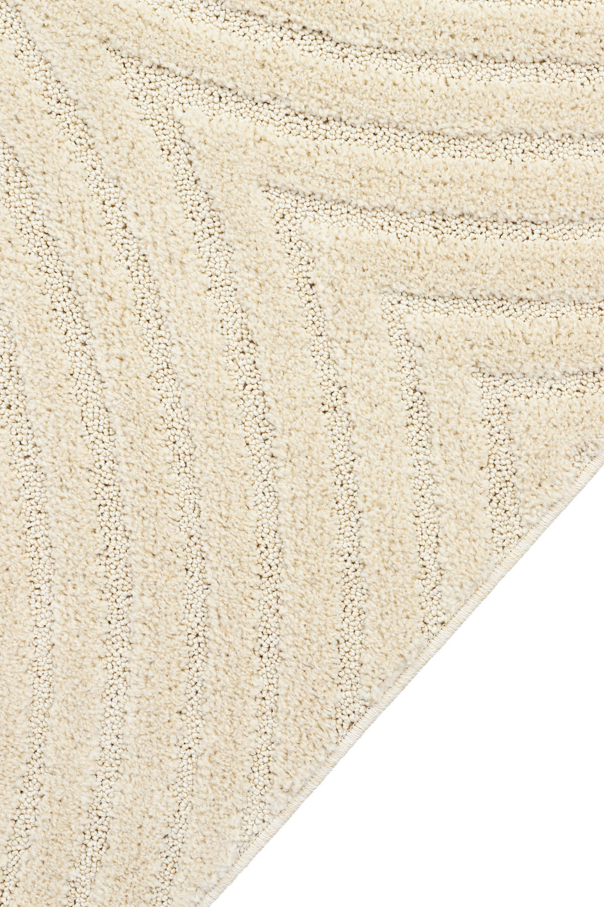 KURZFLORTEPPICH LINEA creme Bogenmuster 3D-Struktur 200/300 cm - Creme, Textil (200/300cm) - Tapiso