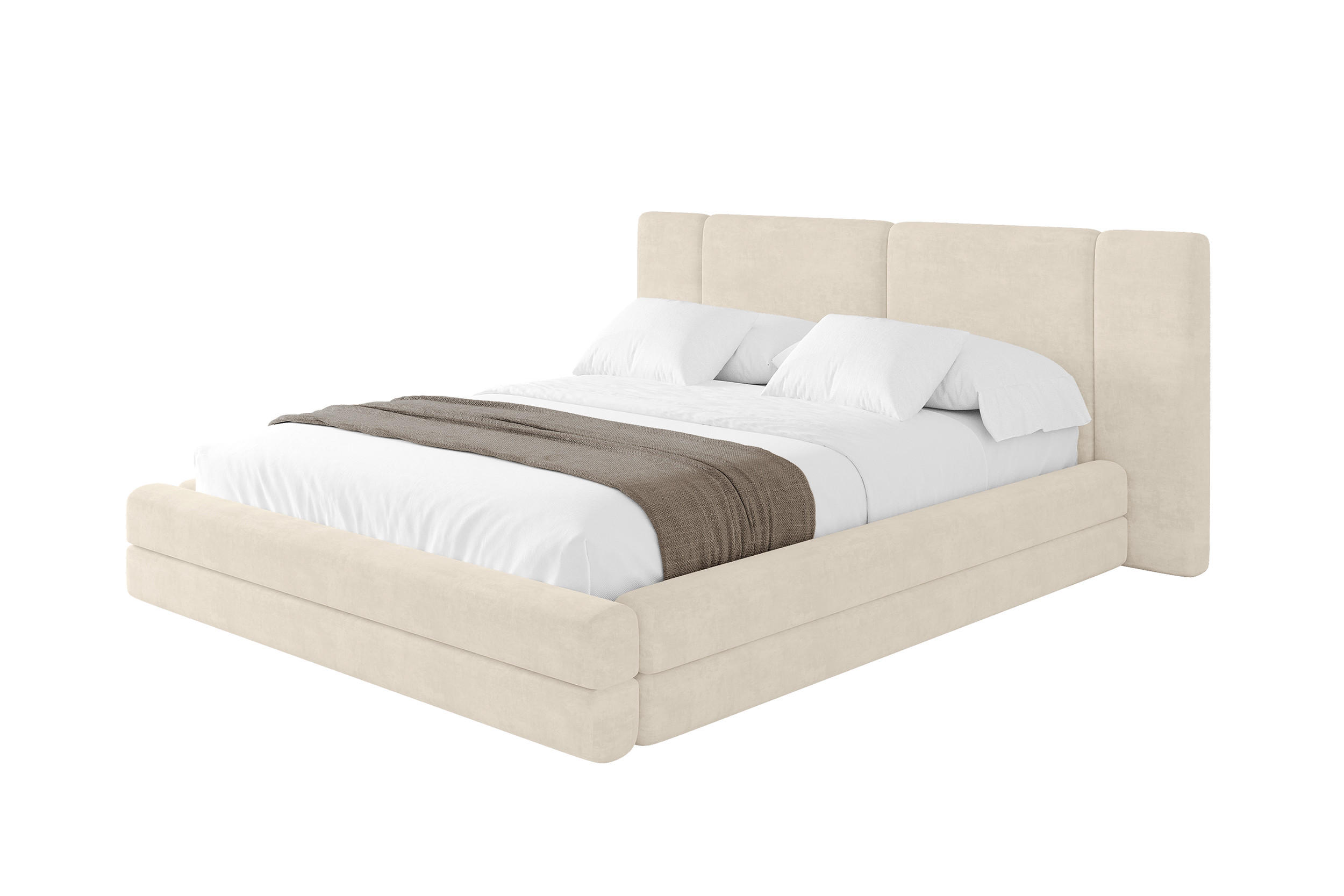 POLSTERBETT mit Bettkasten und Lattenrost, Bett mit Matratze H3/H4 - TEVO 140x200 Beige - Beige, Holzwerkstoff/Textil (140/200cm) - ALTDECOR