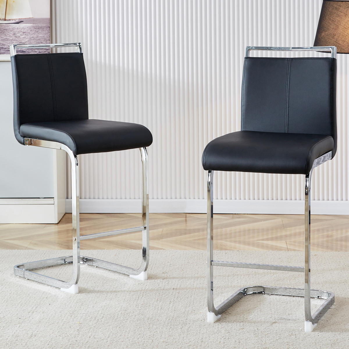 SCHWINGSTUHL DE-36484 2er Set mit PU-Bezug Schwarz - Schwarz, Metall (46.5/96.5/38.9cm) - ComfortXL