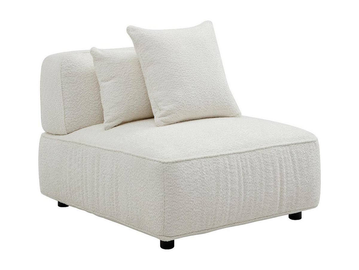 SESSEL mit gerader Rückenlehne - 1 Person - stoff - gebrochenes weiß Lelaco - Weiß, Textil (91/74/105cm) - Vente-Unique
